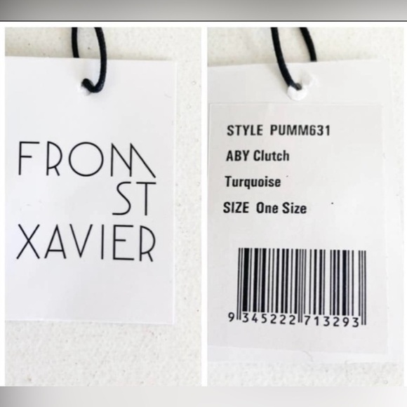 🌷FROM ST. XAVIER The Aby Clutch Turquoise Mosaic Mini Bag - Picture 8 of 10